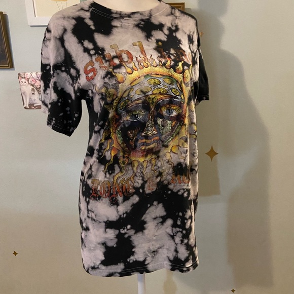 Black Tie dye Sublime Long Beach T-shirt • size small - Picture 3 of 10
